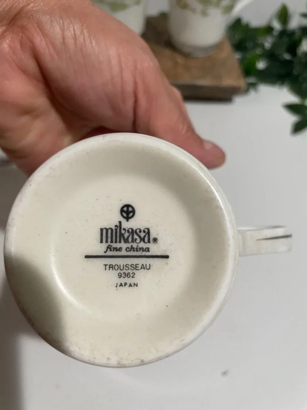 Mikasa Trousseau 9362 Fine China Creamer & 3 Coffee Cups Set Japan